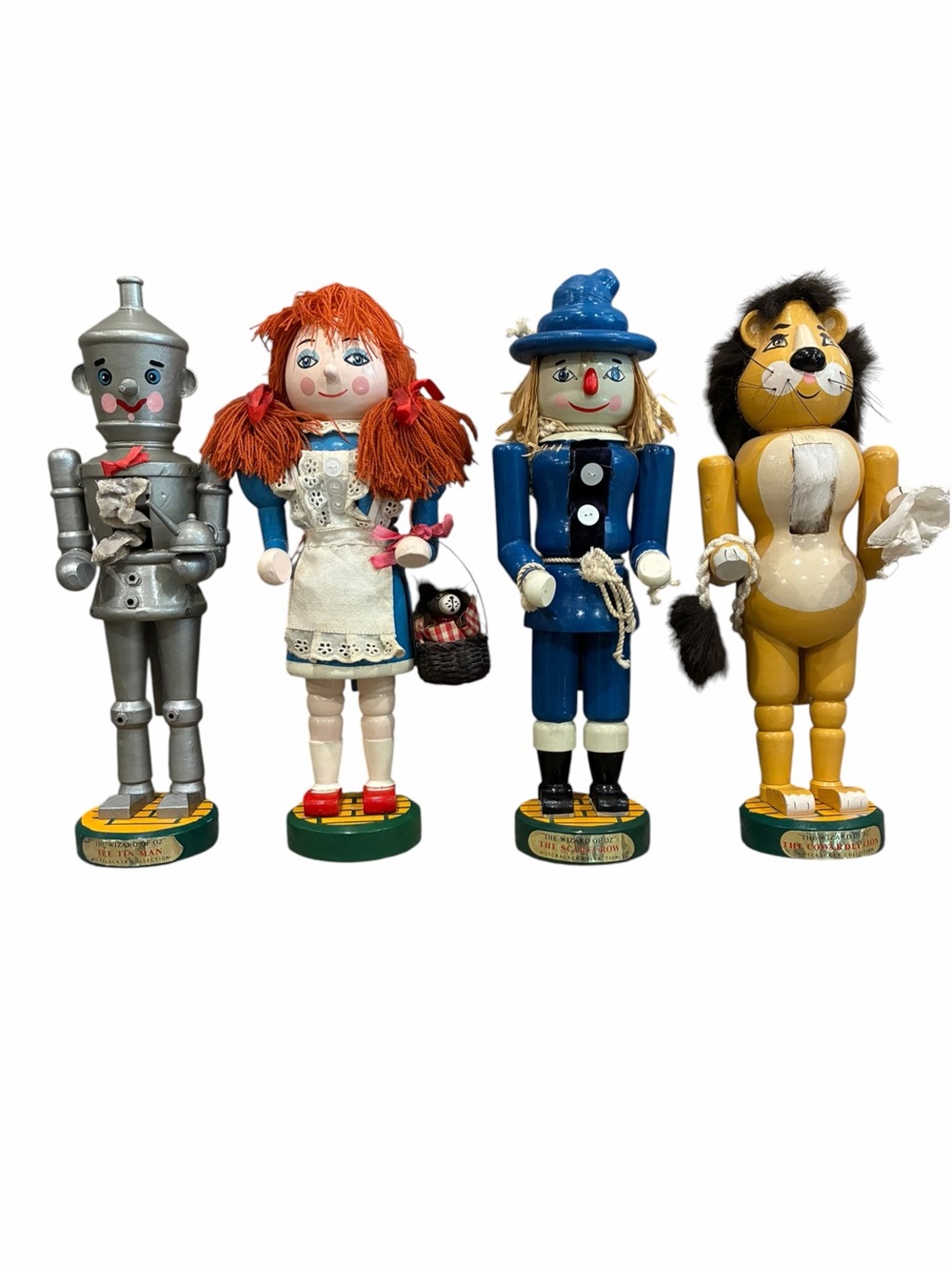 Vintage full Set Kurt Adler Wooden Wizard of Oz Nutcrackers 14" Style Dorothy